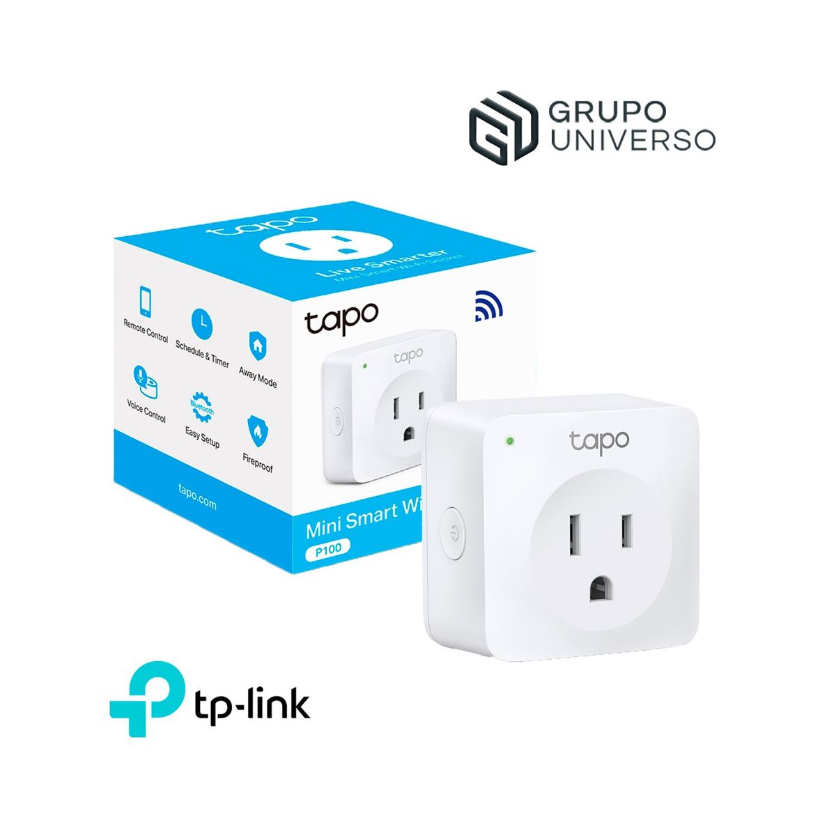 TP LINK - Tomacorriente Wifi Tapo P100 Tp-Link Inteligente Control Energético