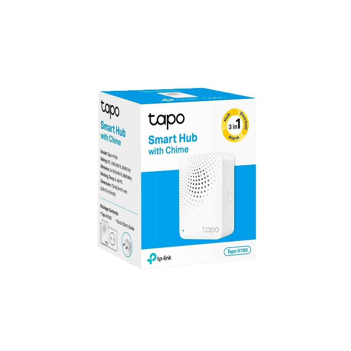 TP LINK - Hub Concentrador Tapo H100 Tp-Link hasta 64 dispositivos IoT Ahorro Energía