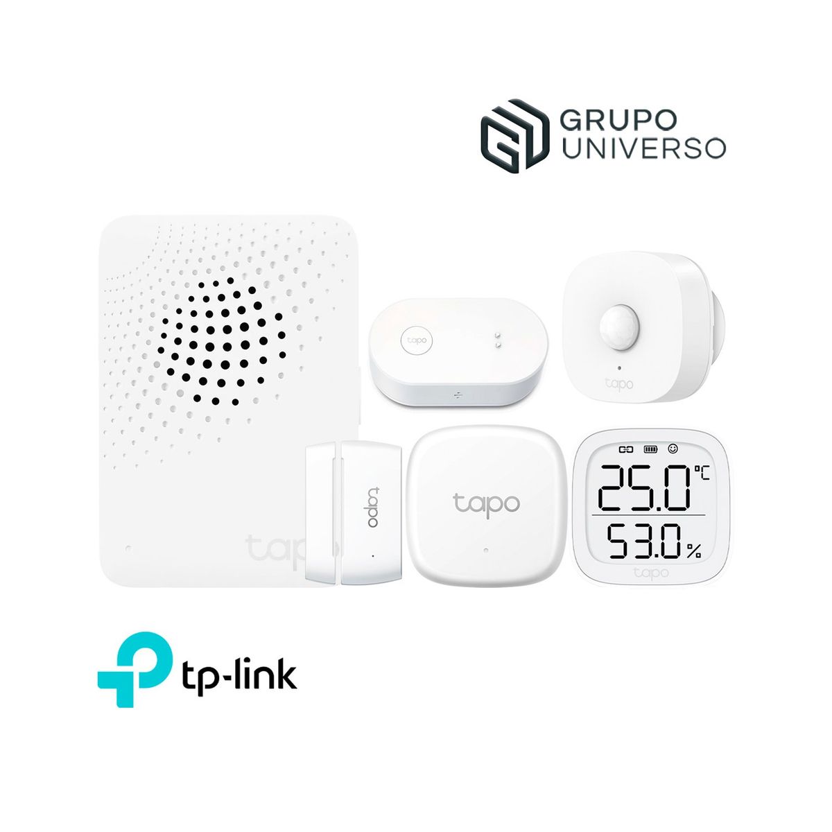 TP LINK - Set de Sensores de Movimiento Humedad Fugas Contacto + Concentrador Hub H100