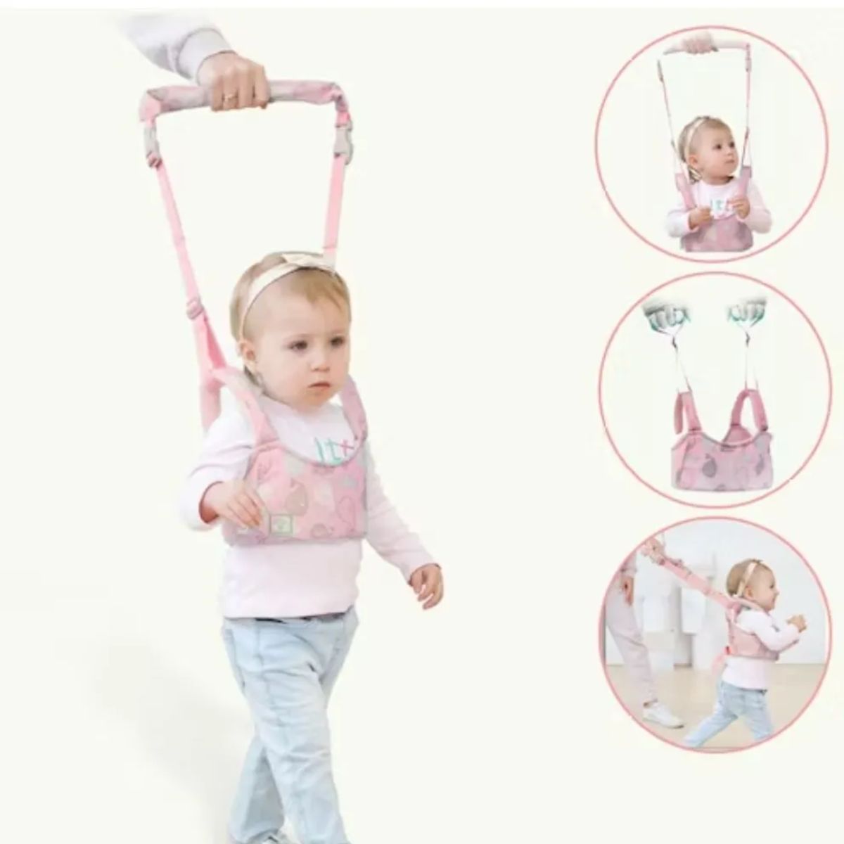 GENERICO - Soporte Arnés Andador Para Caminar Bebés Rosado