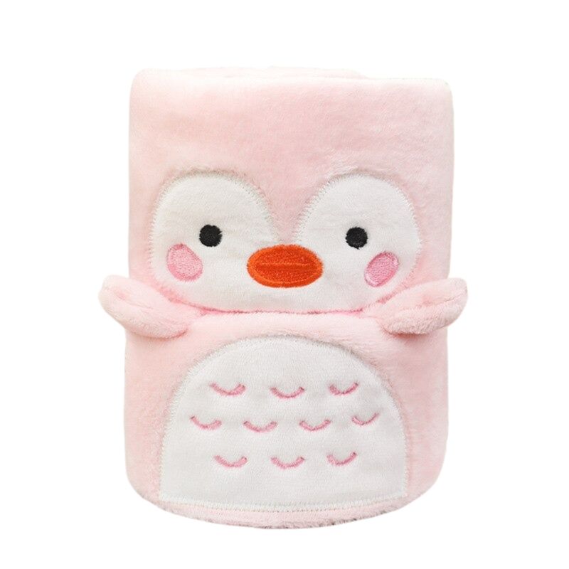 GENERICO - Manta polar para niños diseño Pingüino Rosa