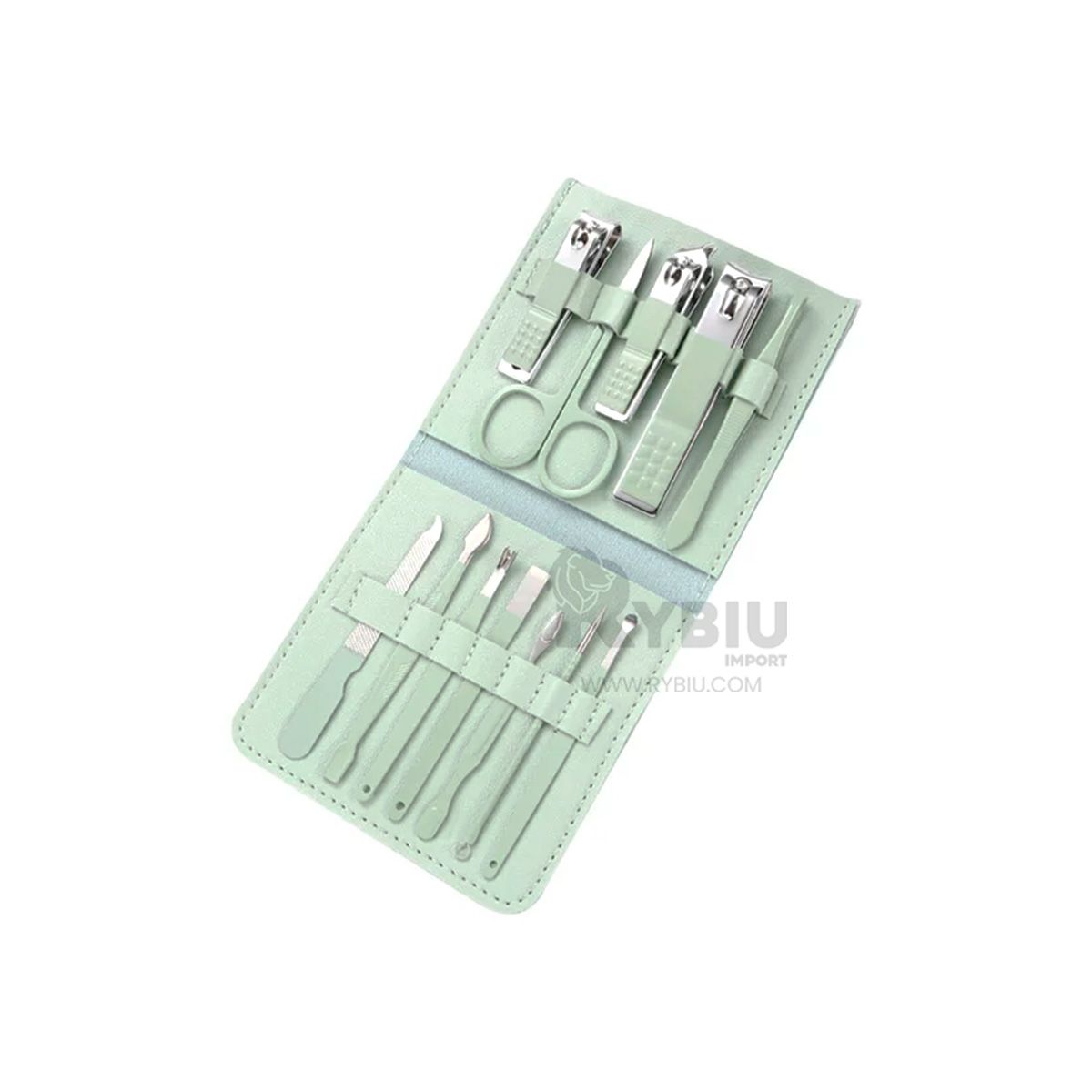 RYBIU IMPORT - Juego Funcional de Acero de Pedicure Verde Y+Regalo Agendita