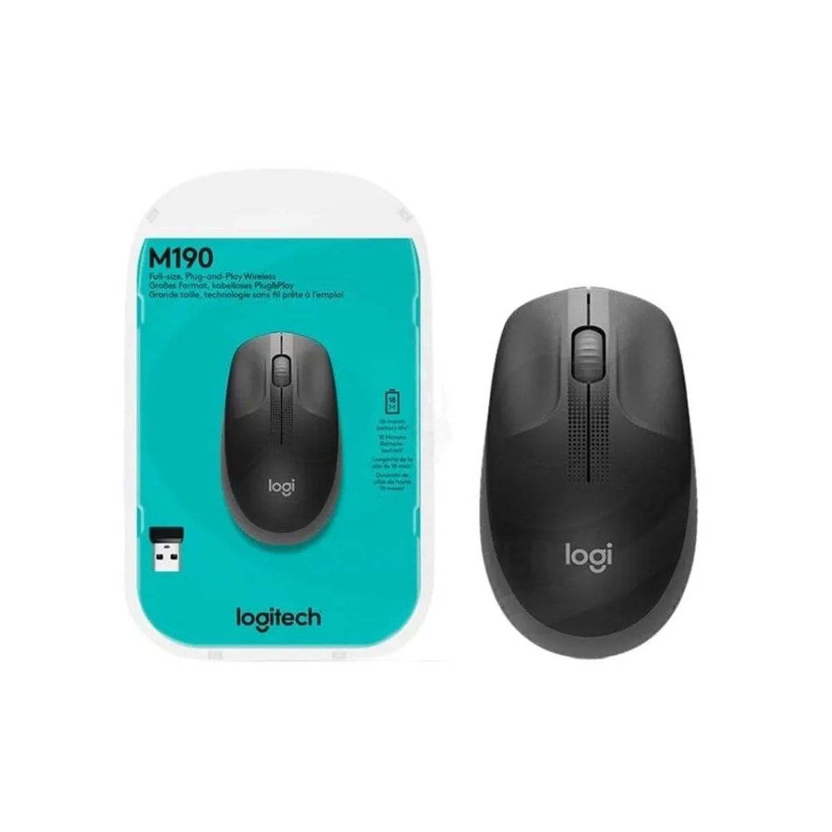 LOGITECH - MOUSE LOGITECH M190 WIRELESS 910-005902 CHARCOAL