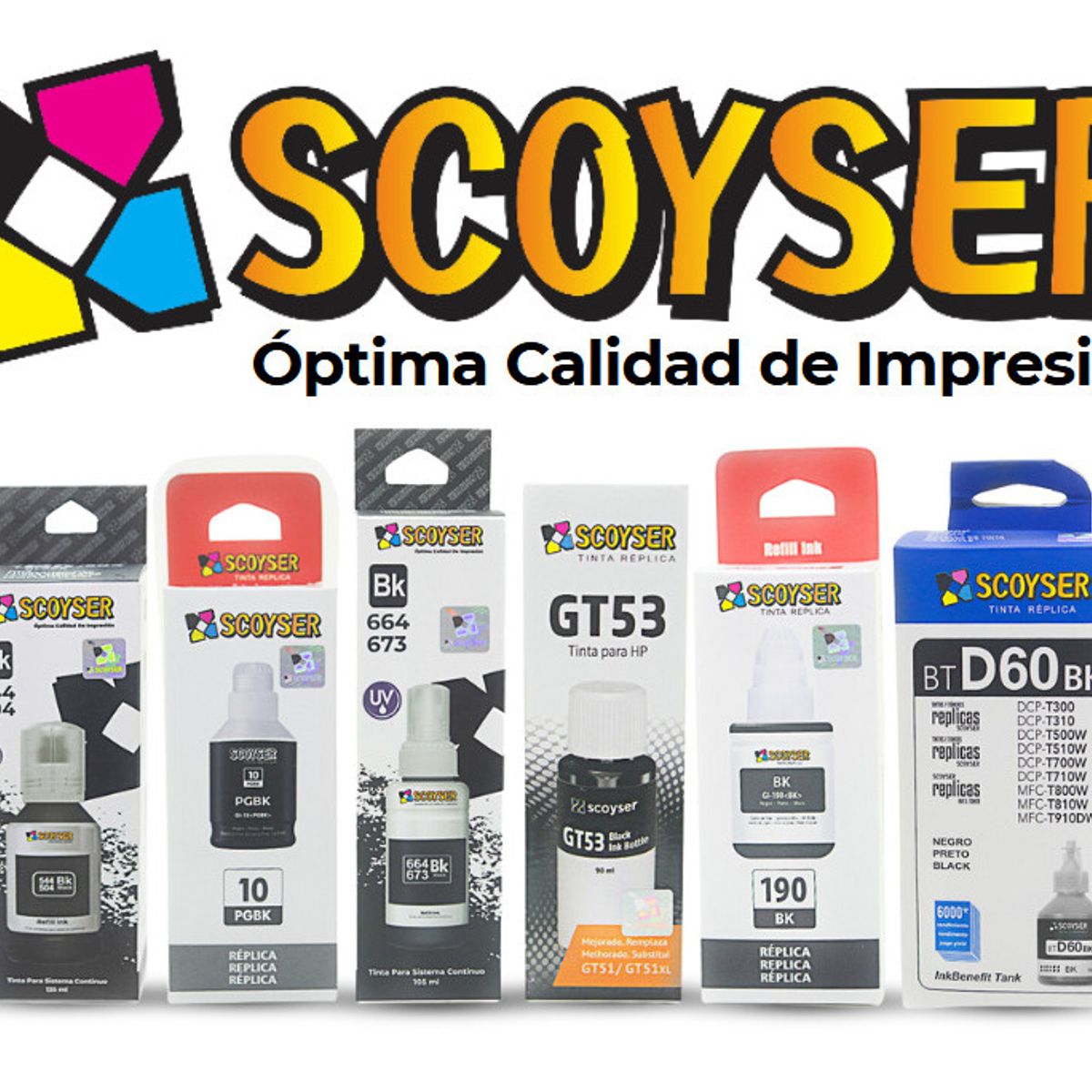 SCOYSER - Tinta Compatible Scoyser GT52 Cyan