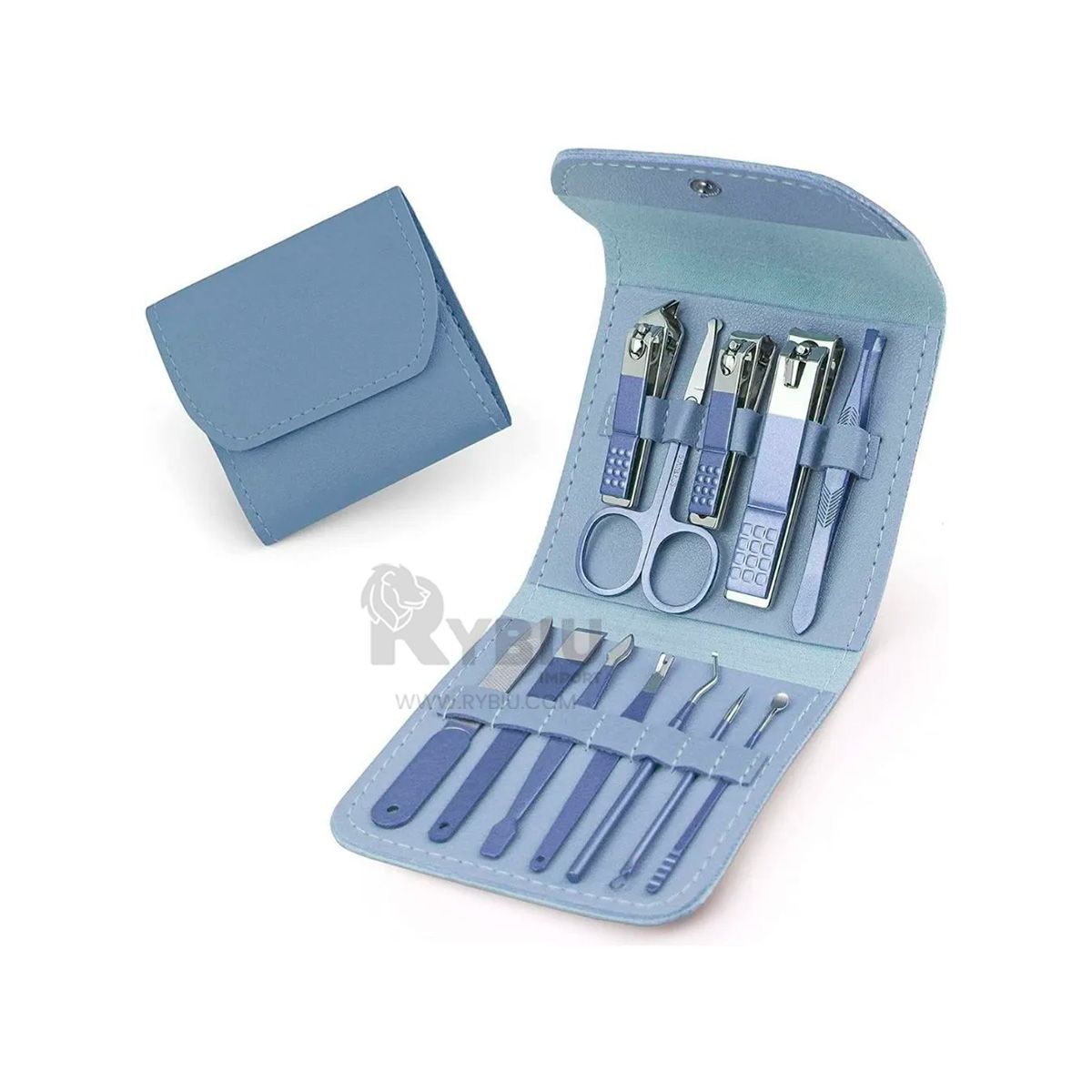 RYBIU IMPORT - Set Funcional para Uñas en Color Celeste Y+Regalo Stickers