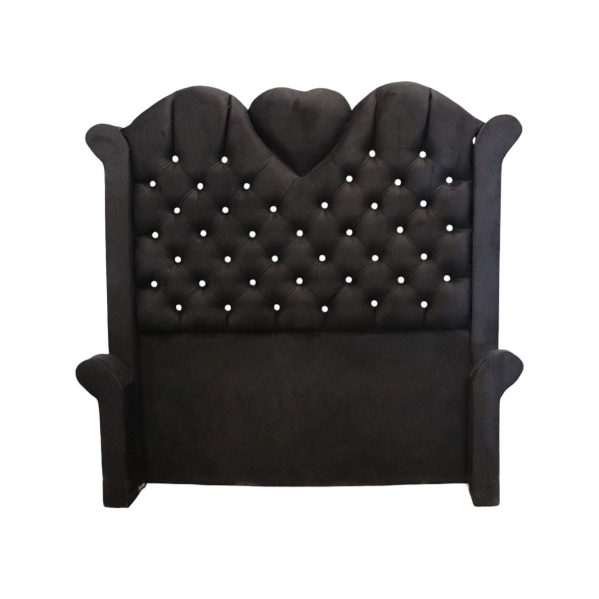 MUEBLES MACRUMO - Cama tapizada Versalles - King - color negro