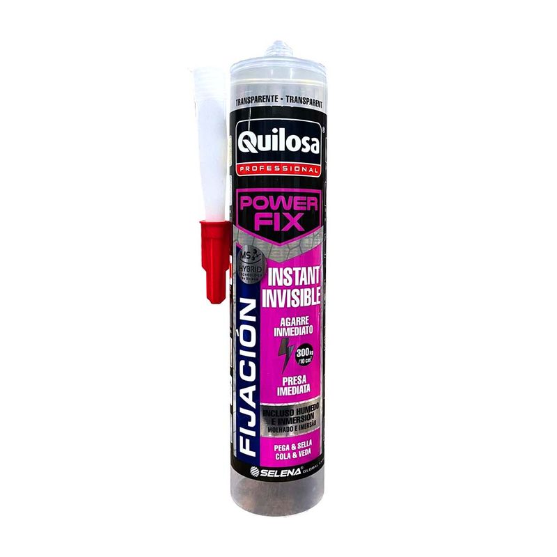 QUILOSA - Adhesivo Power Fix Instant Strong 295 gr. Transparente