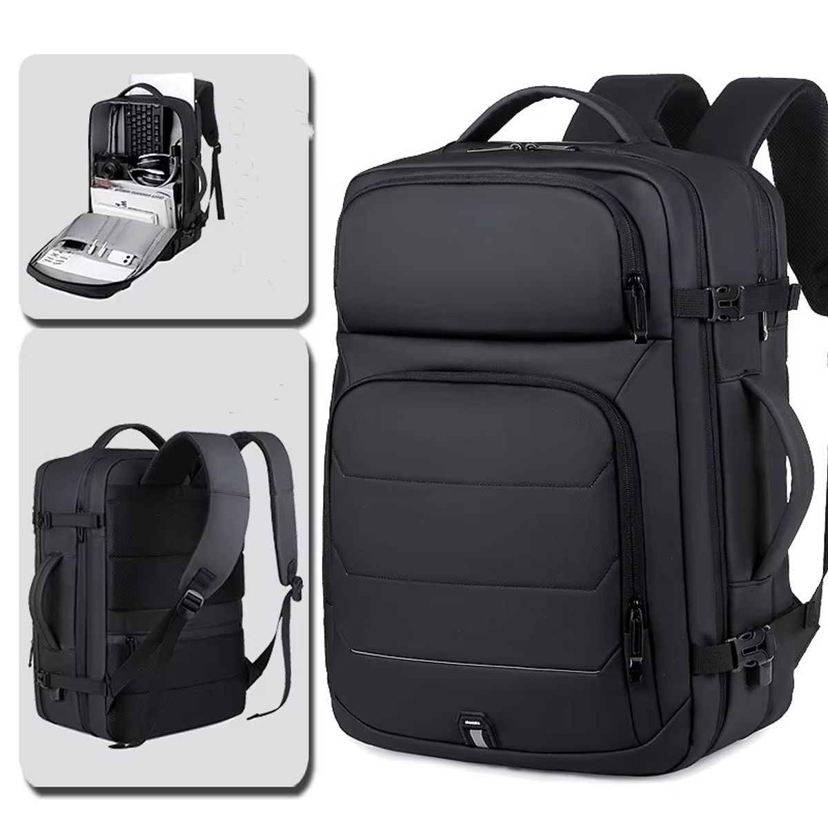 GENERICO - Makeway - Mochila de viaje viral tendencia - Negro