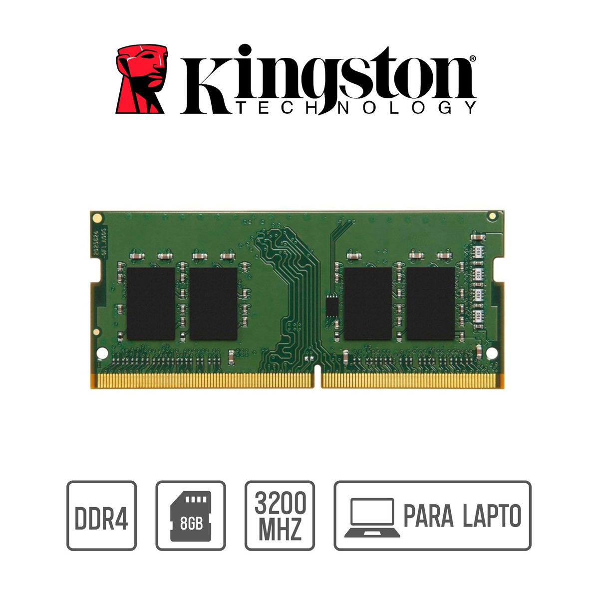 KINGSTON - Memoria Ram Kingston KVR32S22S6 8GB DDR4-3200 CL22 260-pin Sodimm