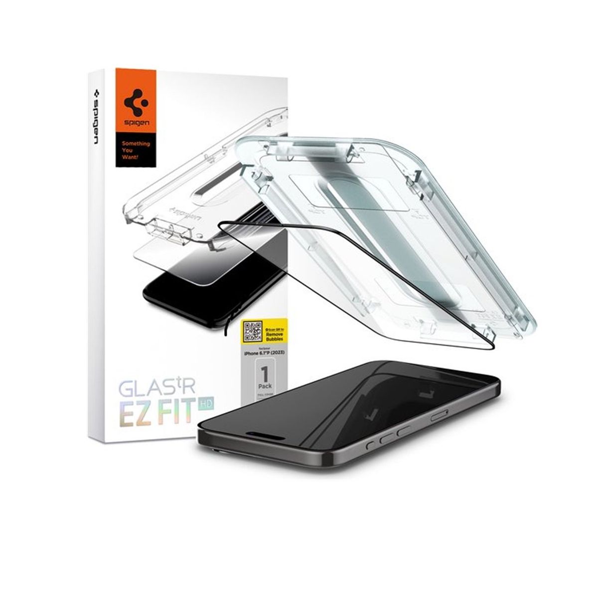 SPIGEN - Protector de pantalla Spigen GLAS HD para iPhone 15 Pro Max