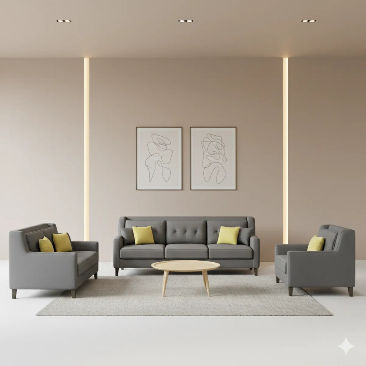 GENERICO - Juego de Sala Barroco 3-2-1