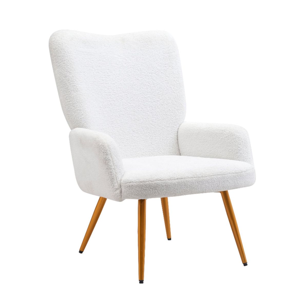 XION - Butaca De Ocio Shanti Tapiz de Terciopelo Peluche Blanco