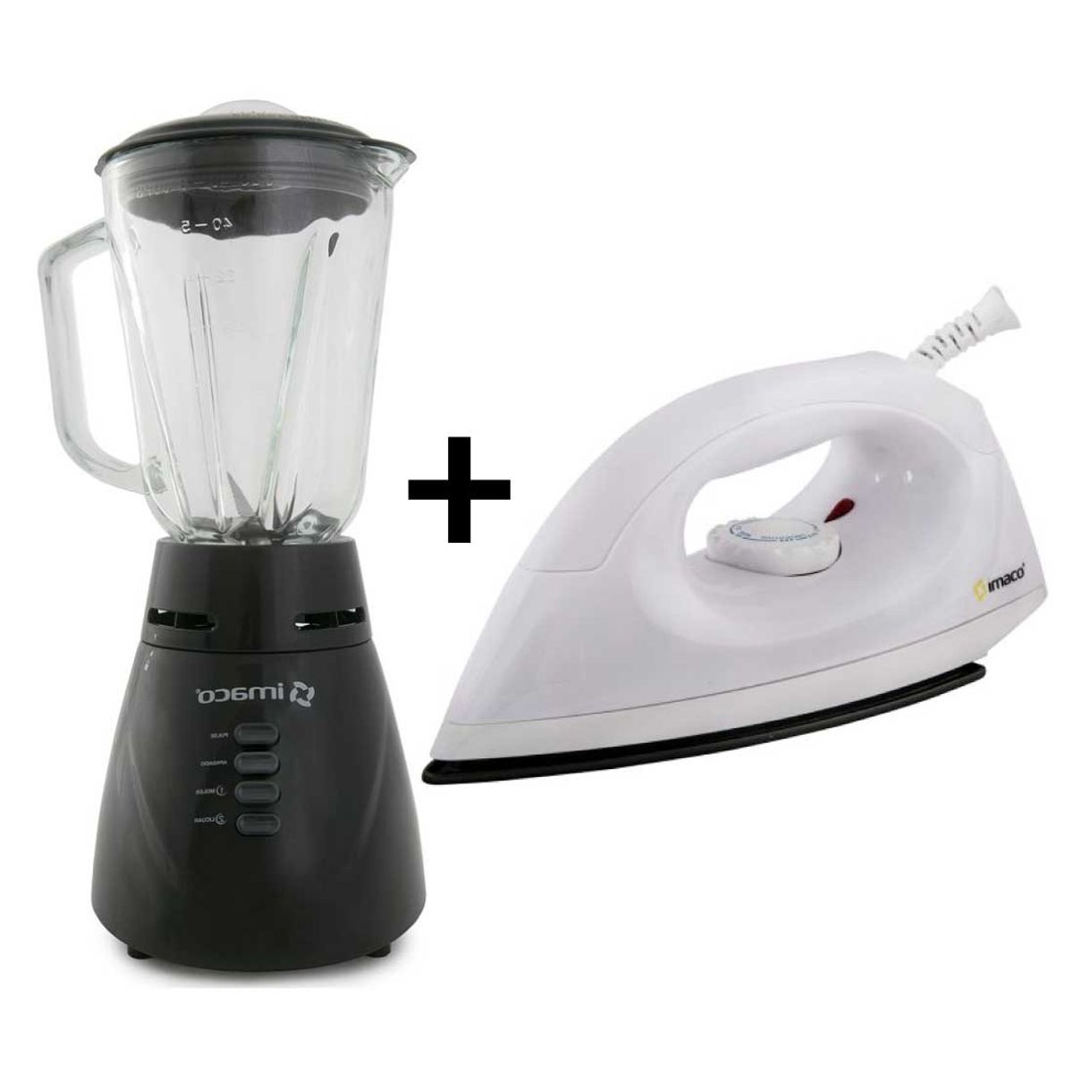 IMACO - Combo Imaco de Licuadora BL4125VN + Plancha ID1