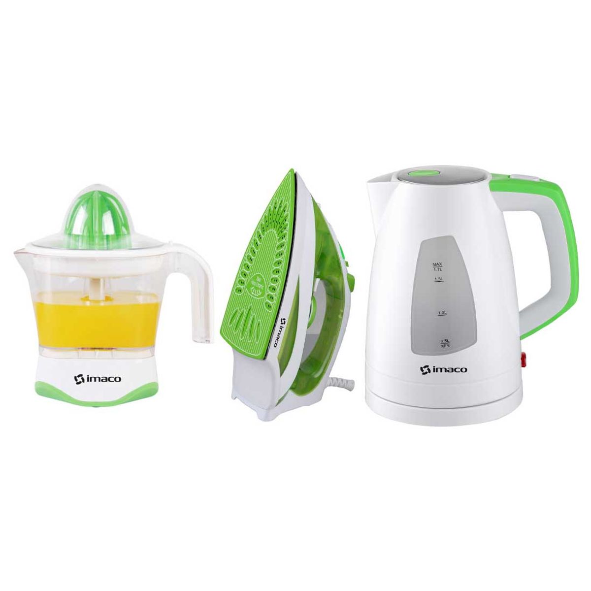 IMACO - Super Combo Imaco Exprimidor + Plancha + Hervidor