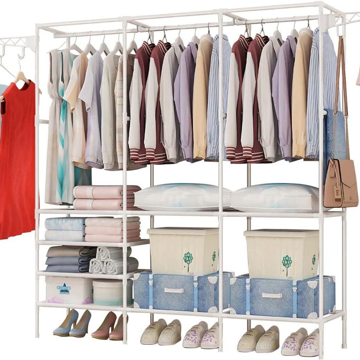 GENERICO - Ropero estante Organizador para ropa Blanco