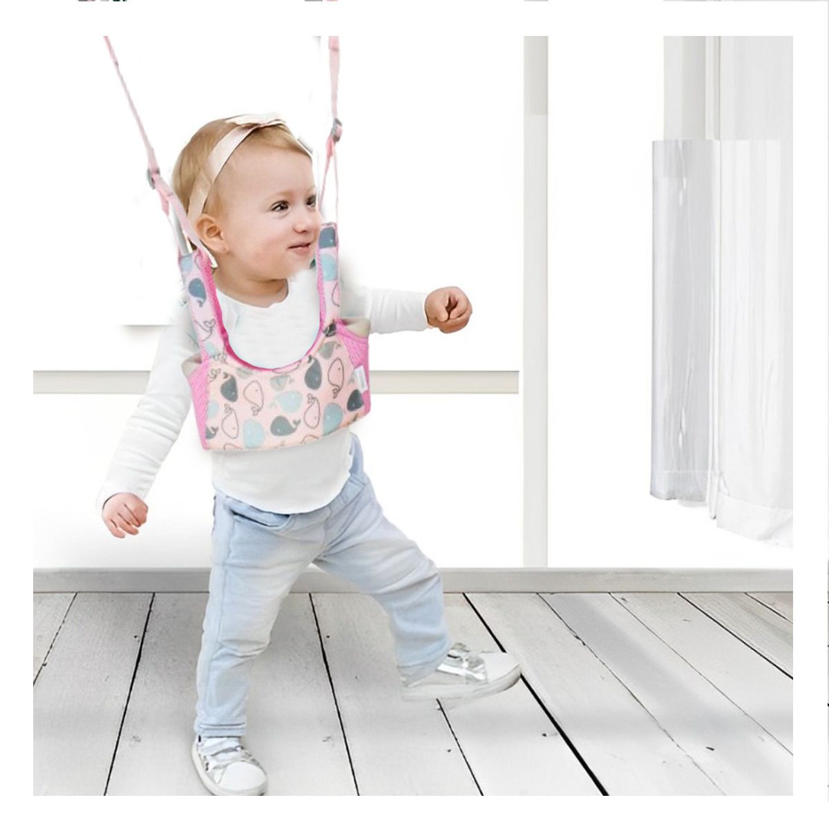 RYBIU IMPORT - Andador Util para Bebe en Rosado Y+Regalo Ligas para Peinar