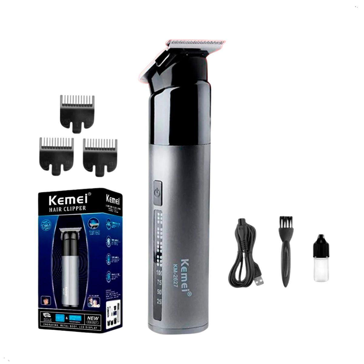 KEMEI - Maquina Corte Cabello Kemei KM2627 Trimmer Inalambrico