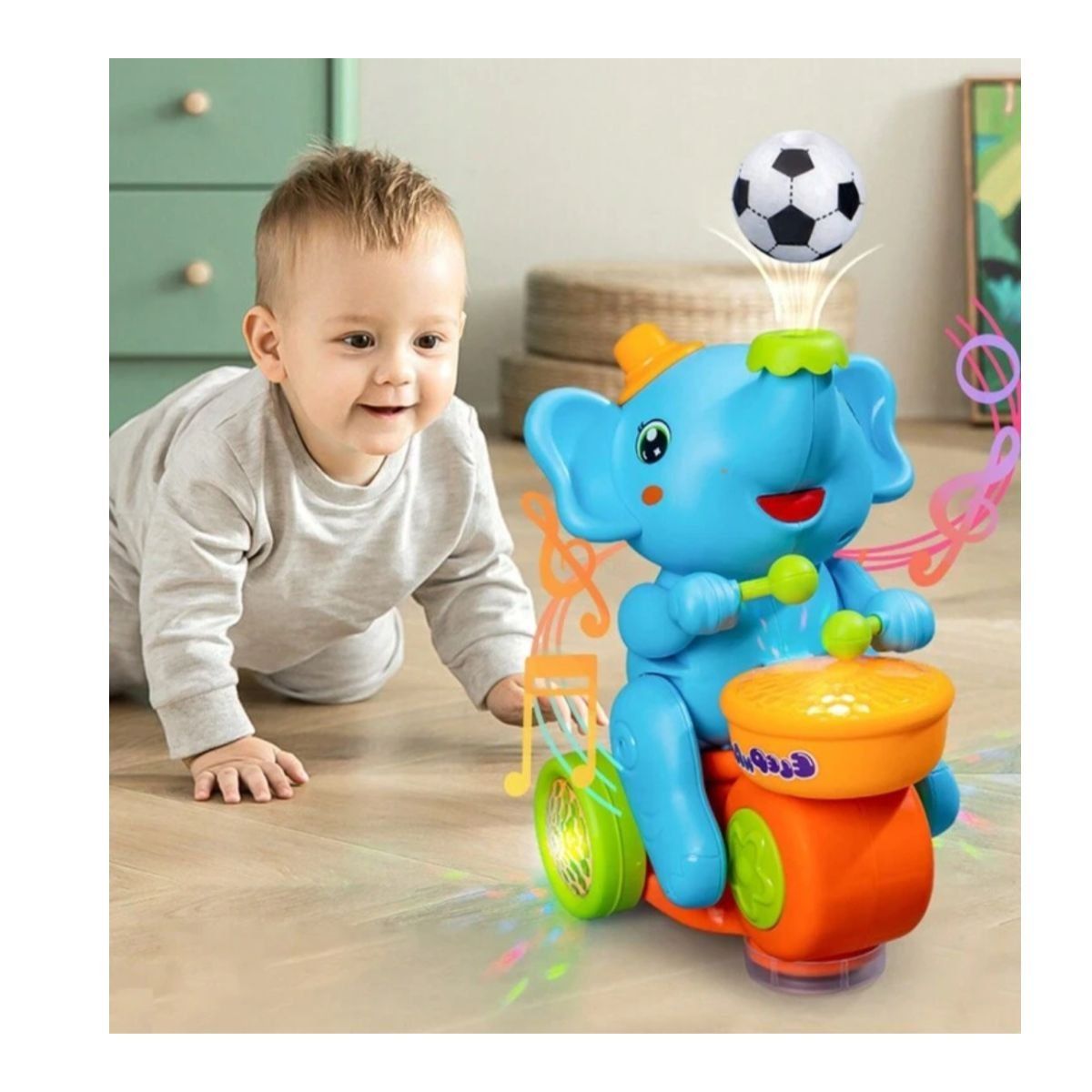 GENERICO - Juguete Musical Elefante Con Luces Lindo Diseño