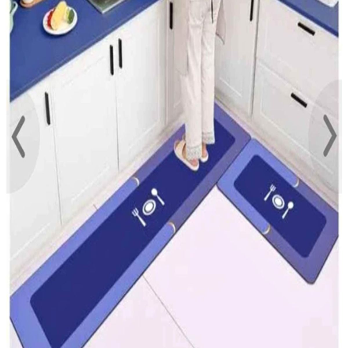 GENERICO - Set de 2 Alfombra Antideslizante Piso de Cocina