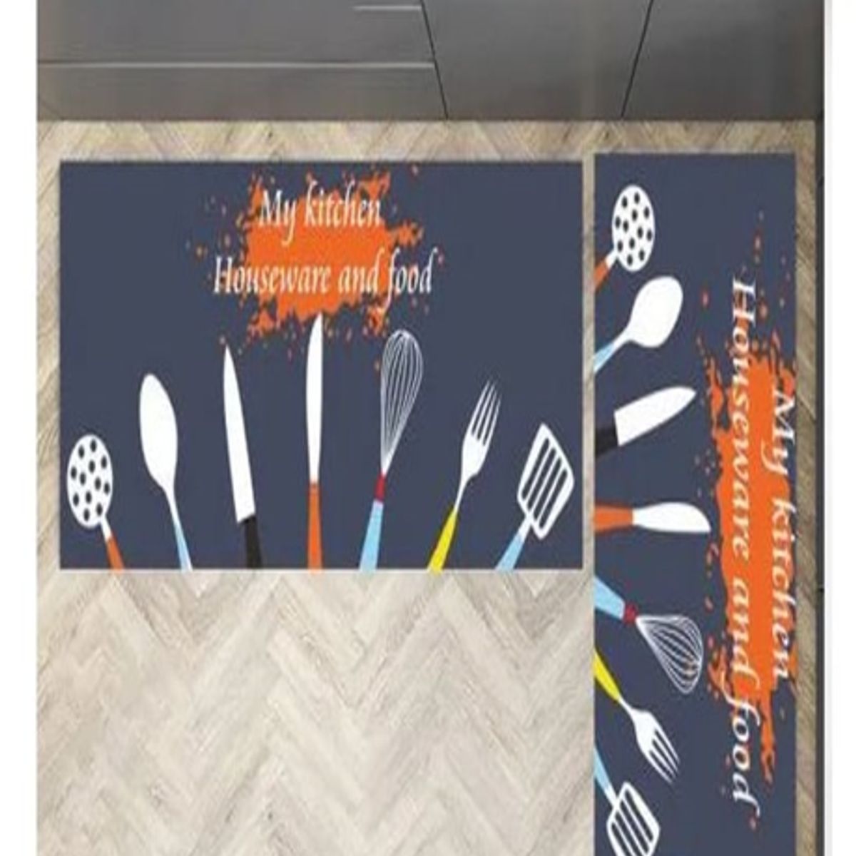 GENERICO - Set de 2 Alfombra Antideslizante Piso de Cocina