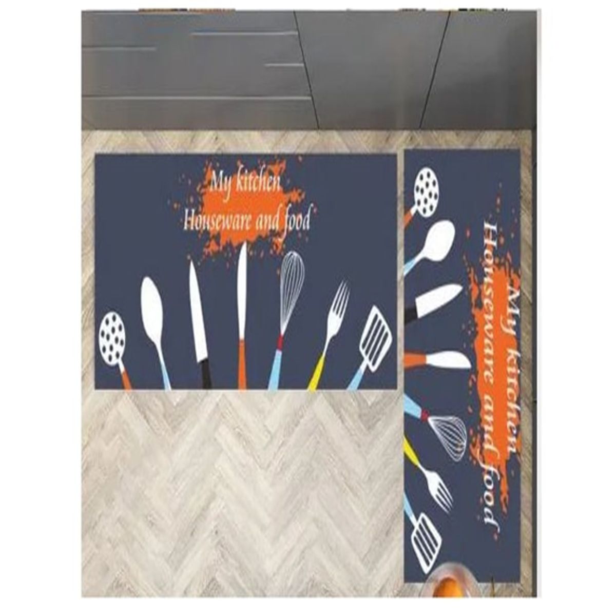 GENERICO - Set de 2 Alfombra Antideslizante Piso de Cocina