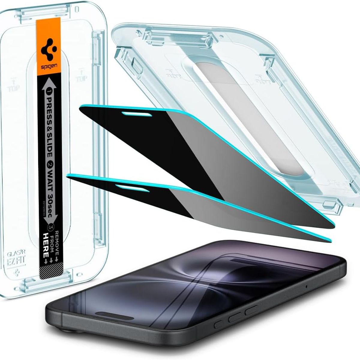 SPIGEN - Protector de pantalla Spigen GLAS Antiespia para iPhone 15