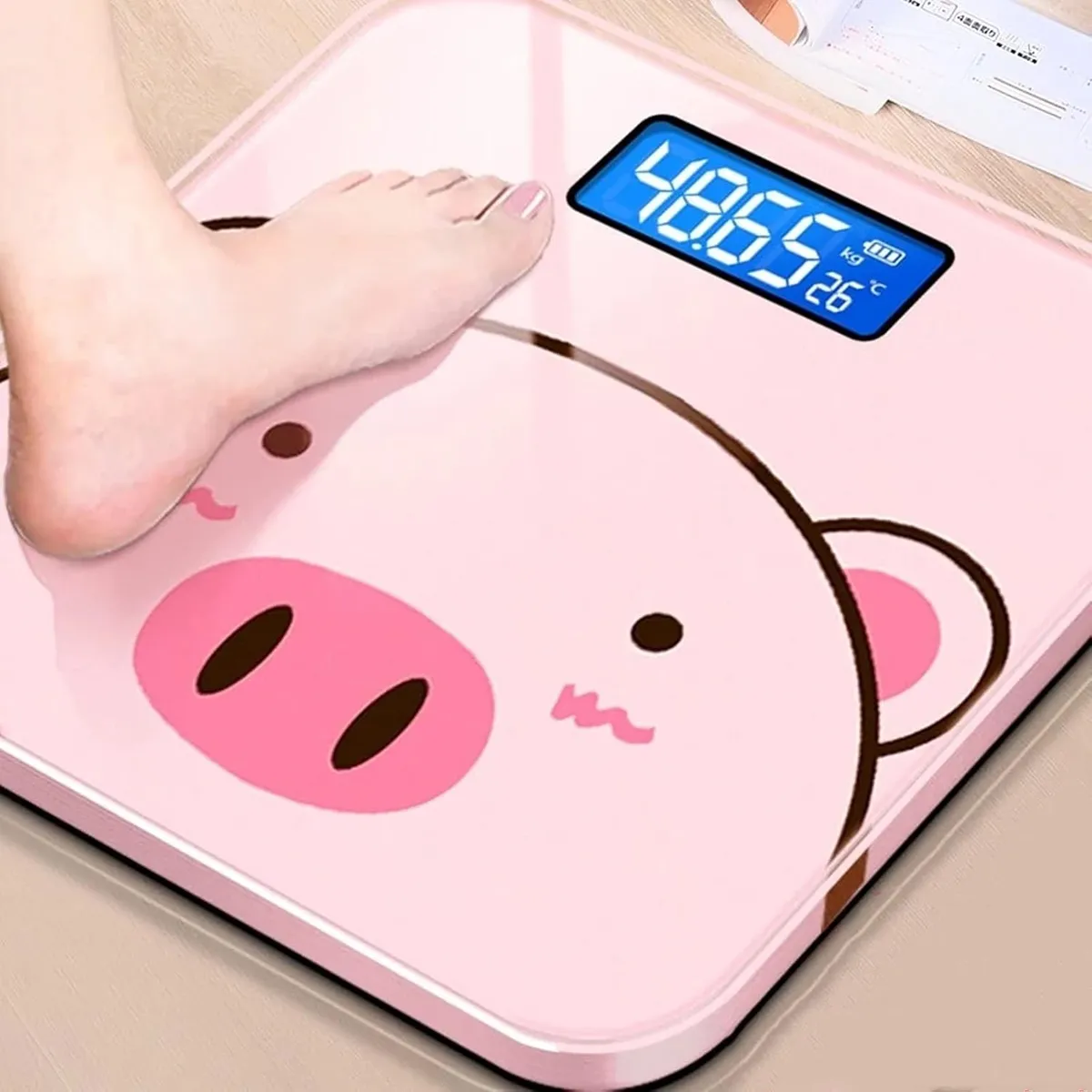 GENERICO - Balanza Digital Báscula De Baño Con Diseños Vidrio Templado