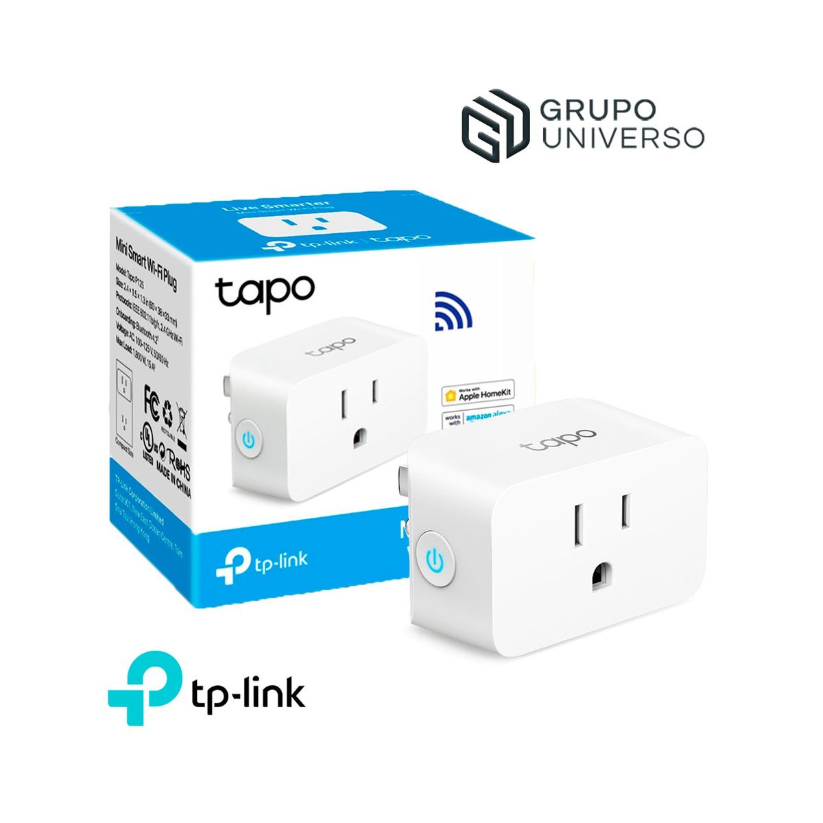 TP LINK - Mini Tomacorriente Inteligente Wifi Tapo P125 Tp-Link Temporizador y control voz