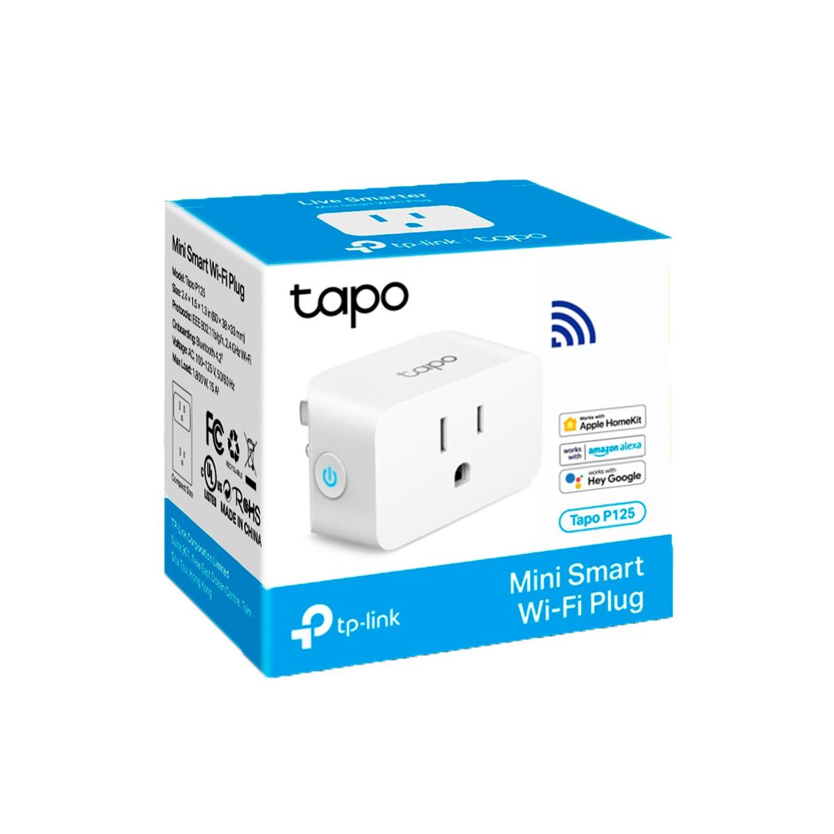 TP LINK - Mini Tomacorriente Inteligente Wifi Tapo P125 Tp-Link Temporizador y control voz
