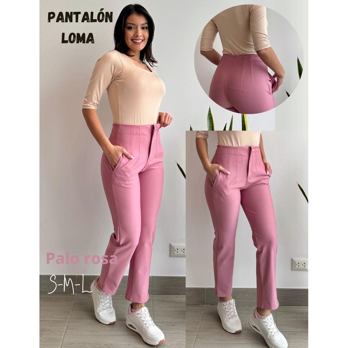 GENERICO - PANTALÓN PINZAS LOMA MUJER ROQUE