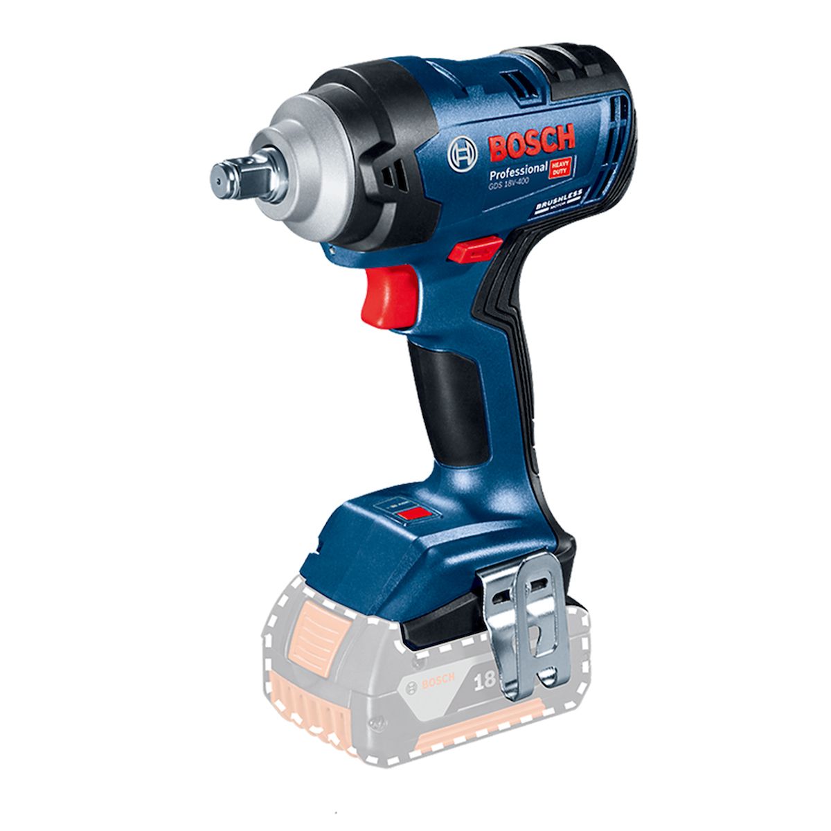 BOSCH - Llave De Impacto Bosch Gds 18v-400+2 Bat. 4.0 Ah y Cargador