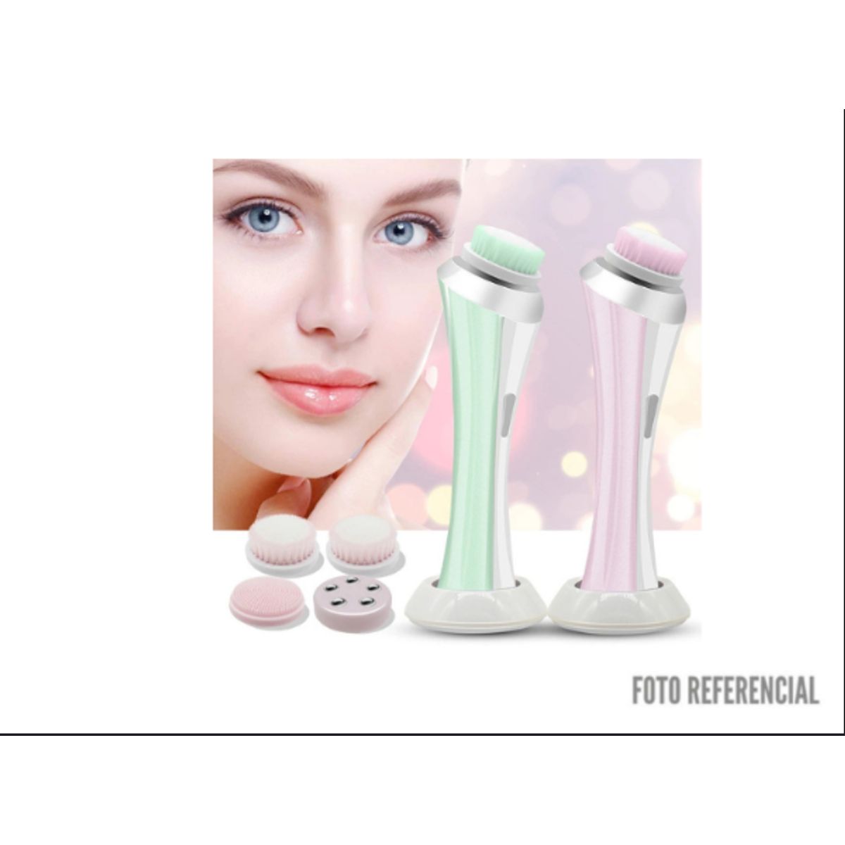 GENERICO - MASAJEADOR Y LIMPIADOR FACIAL 3 EN 1 RECARGABLE