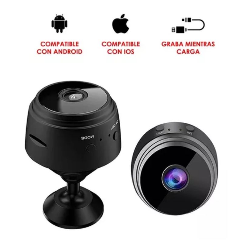 OEM - Mini Cámara Espía WiFi FHD Inalámbrica con Sensor Movimiento Visión Nocturna