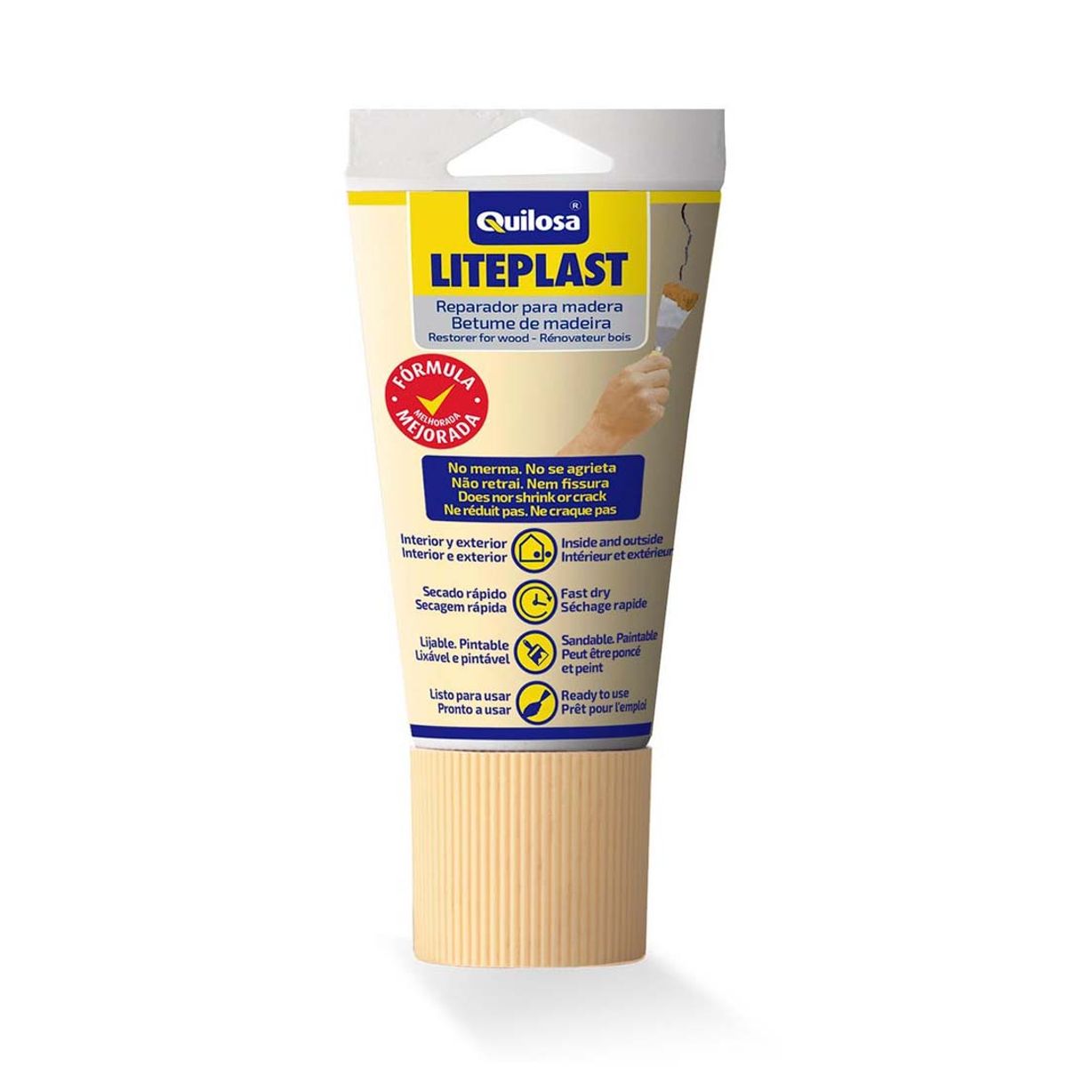 QUILOSA - Relleno Acrílico Liteplast Madera 150 ml Pino
