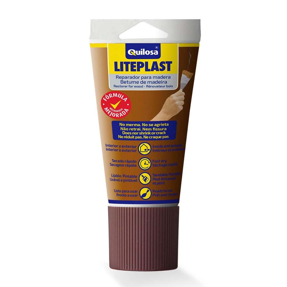 QUILOSA - Relleno Acrílico Liteplast Madera 150 ml Nogal