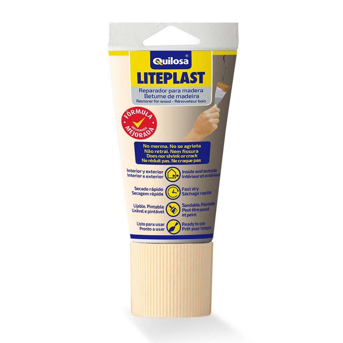 QUILOSA - Relleno Acrílico Liteplast Madera 150 ml Haya
