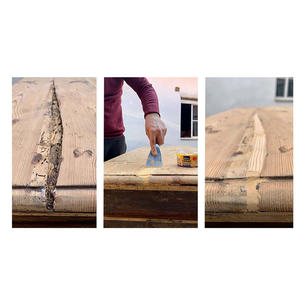 QUILOSA - Relleno Acrílico Liteplast Madera 150 ml Haya