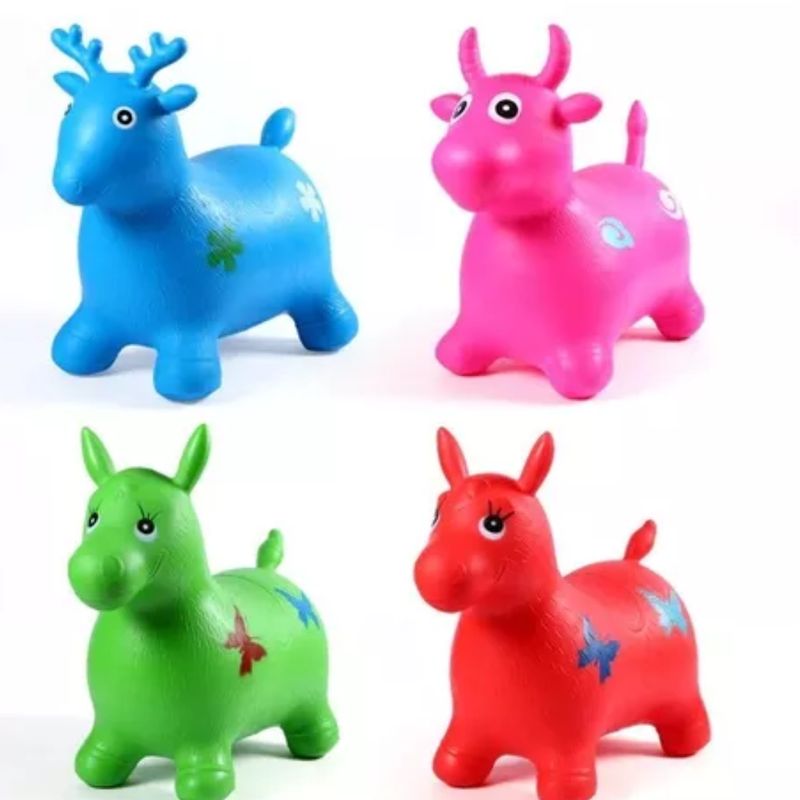 GENERICO - Inflable Saltarín Juguete Burro Para Niños Musical Azul