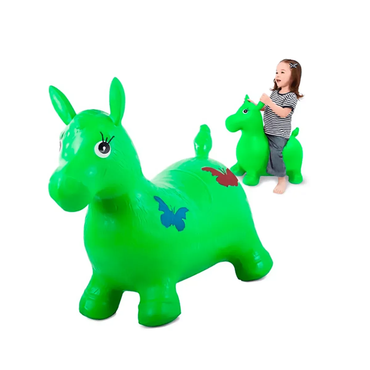 GENERICO - Inflable Saltarín Juguete Burro Para Niños Musical Verde