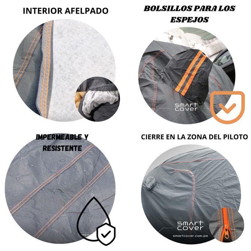 SMART COVER - COBERTOR IMPERMEABLE CAMIONETA DFSK 560 - GRIS
