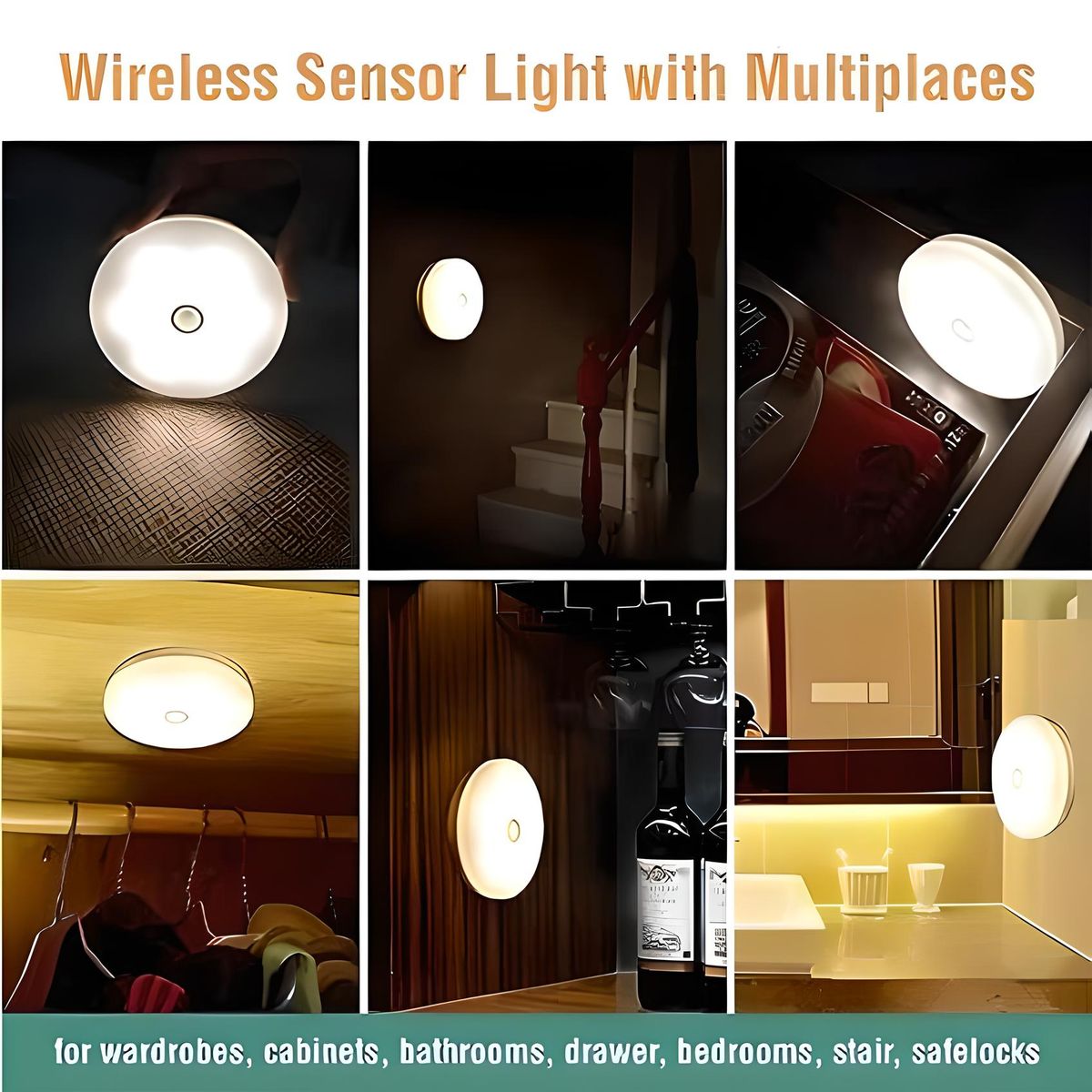 GENERICO - FOCO LÁMPARA LED CON SENSOR INTELIGENTE RECARGABLE PORTÁTIL