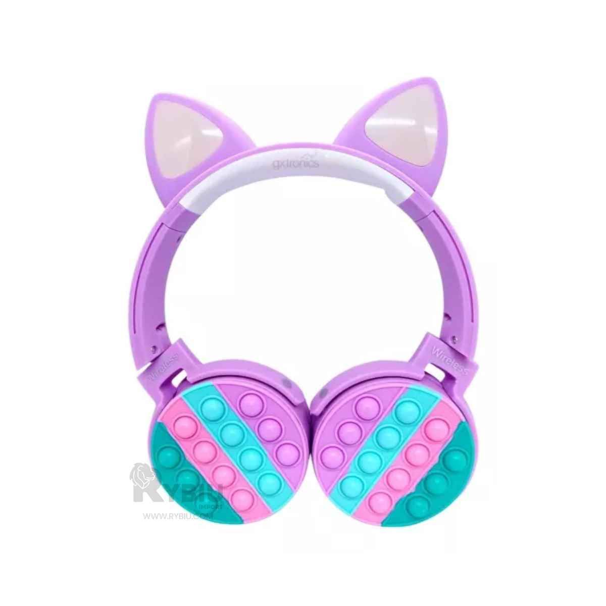 RYBIU IMPORT - Headphones para Salir en Color Lila Y+Regalo Stickers