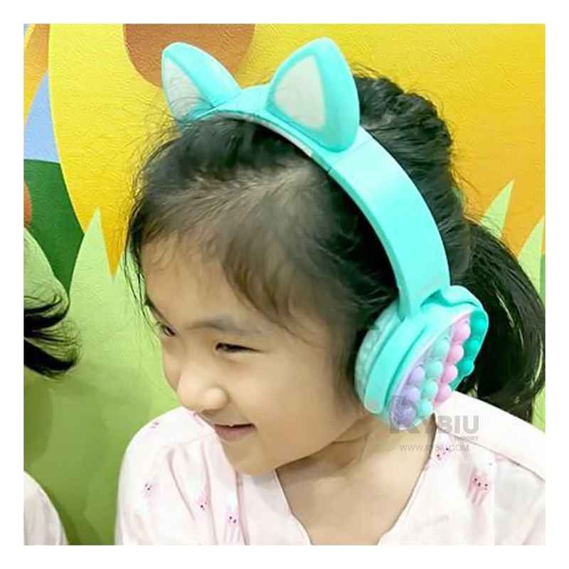 RYBIU IMPORT - Headphones Sofisticados en Verde Agua Y+Envoltorio de Regalo