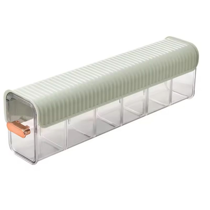 GENERICO - Organizador de Ropa Multiuso de Acrílico 6 Divisiones Navidad - Verde Claro