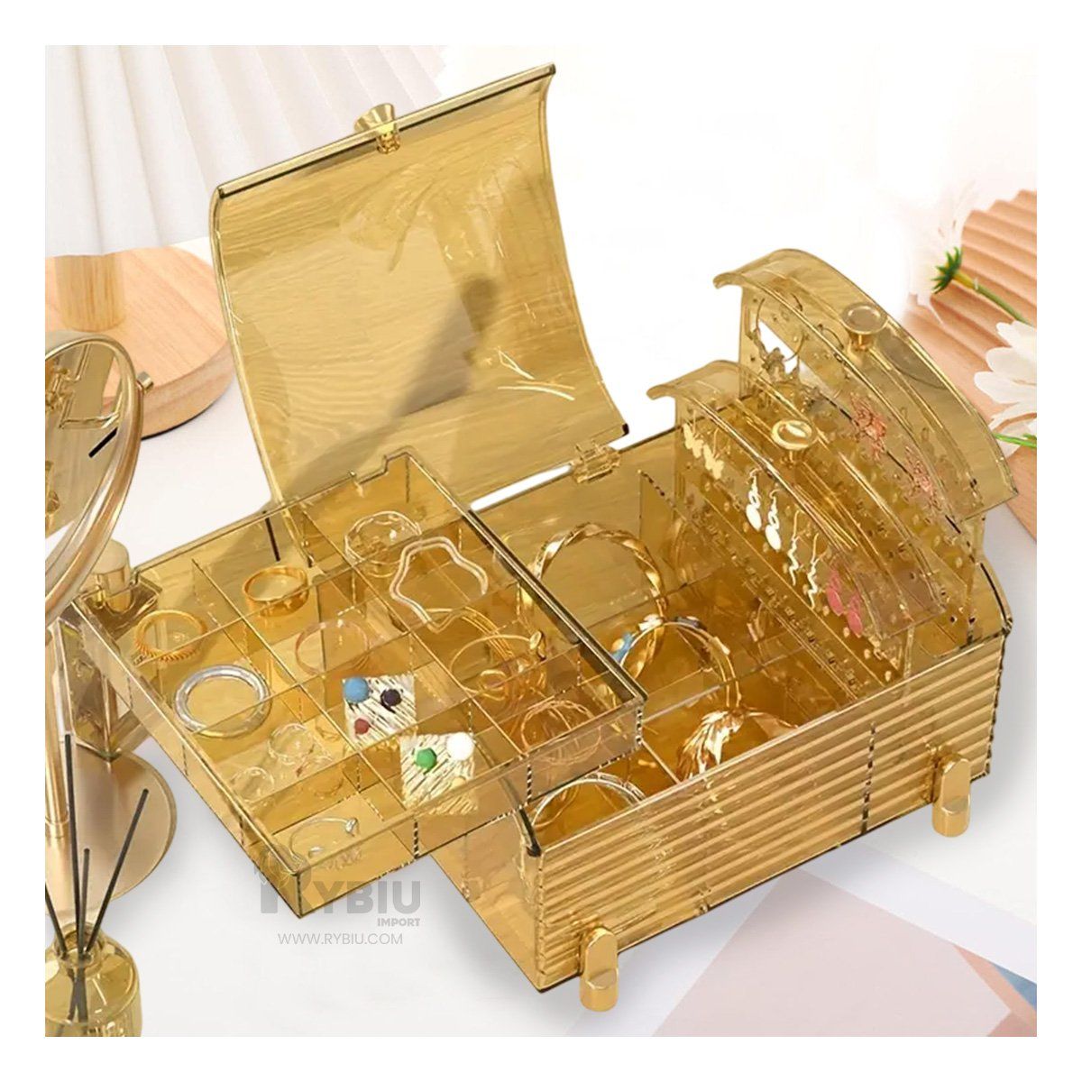 RYBIU IMPORT - Baul de Multiuso y Bueno en Matiz Amarillo Y+Gift MiniAgenda