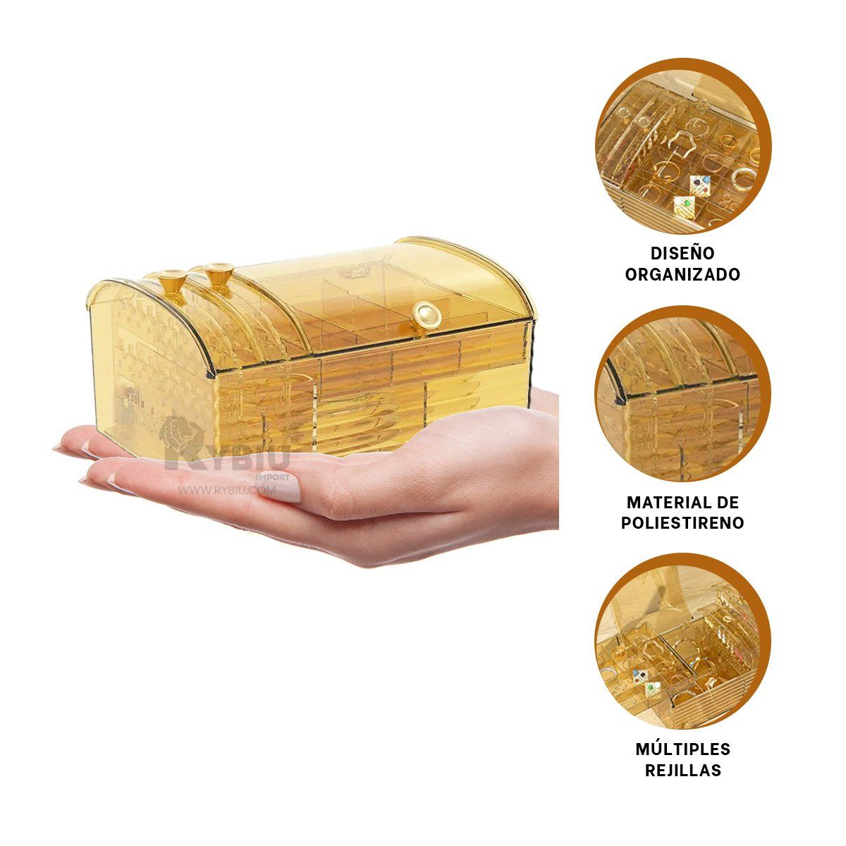 RYBIU IMPORT - Baul de Multiuso y Bueno en Matiz Amarillo Y+Gift MiniAgenda