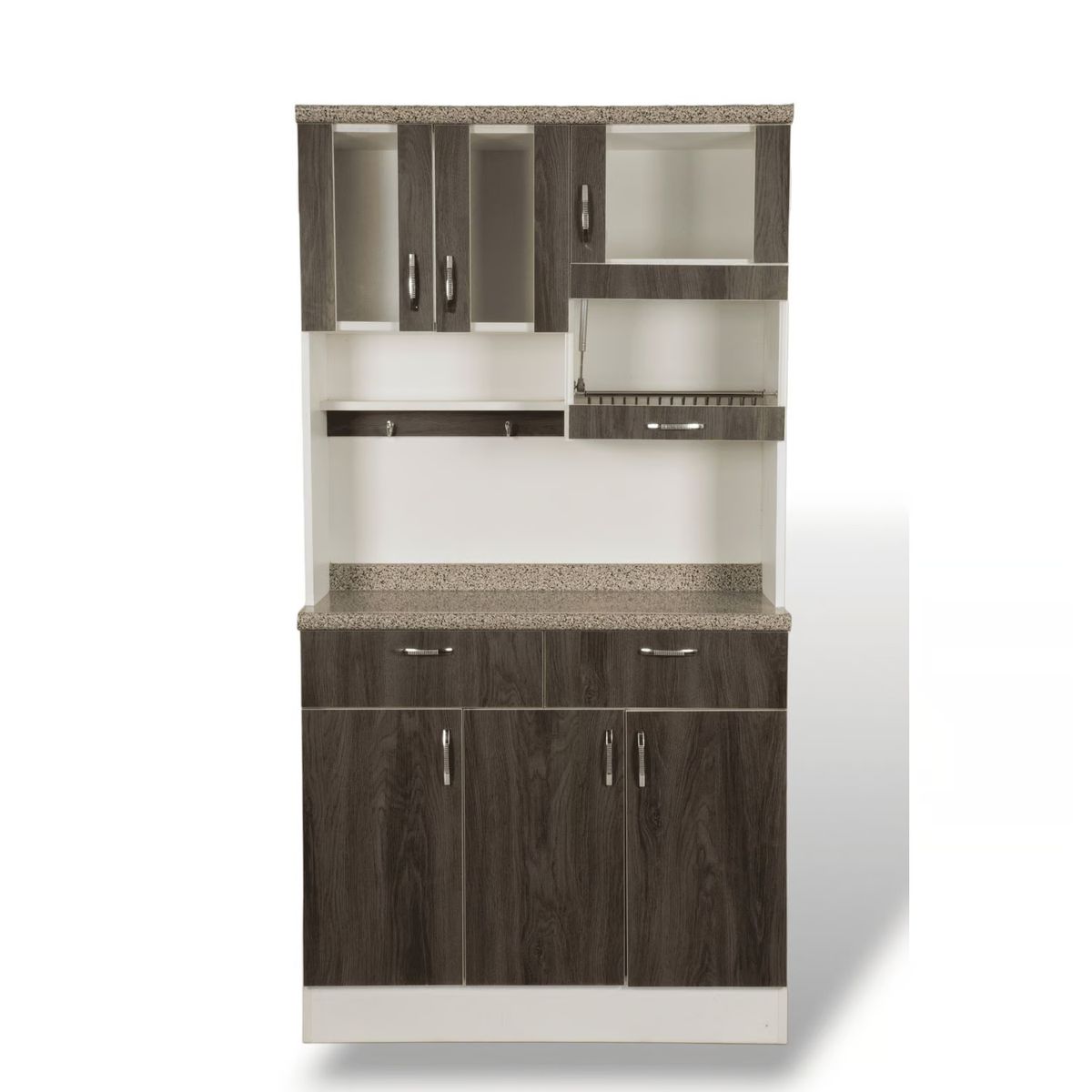 MUEBLES MACRUMO - Repostero de 100cm + Lavavajillas - Color Carbono - Armado