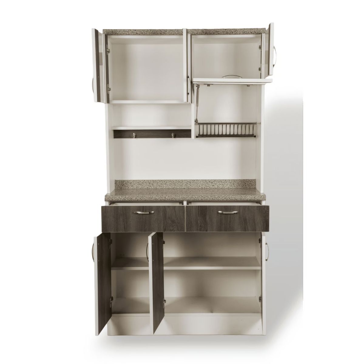 MUEBLES MACRUMO - Repostero de 100cm + Lavavajillas - Color Carbono - Armado