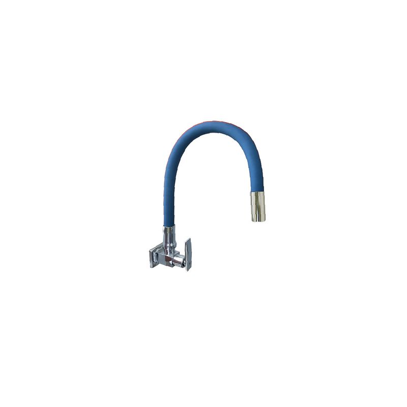 XM - Llave Ganso  Para Cocina Bronce Cromado Azul