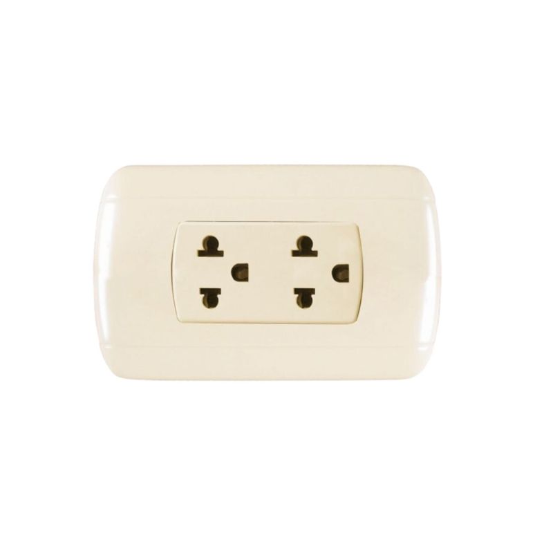 HOME LIGHT - Tomacorriente Doble clásico home light